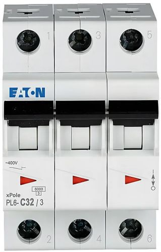 Автоматический выключатель Eaton (Moeller) PL6-C32/3 (286604) - фото 4