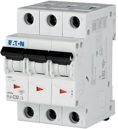 Автоматический выключатель Eaton (Moeller) PL6-C32/3 (286604) - фото 1