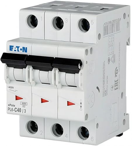 Автоматический выключатель Eaton (Moeller) PL6-C40/3 (286605) - фото 5