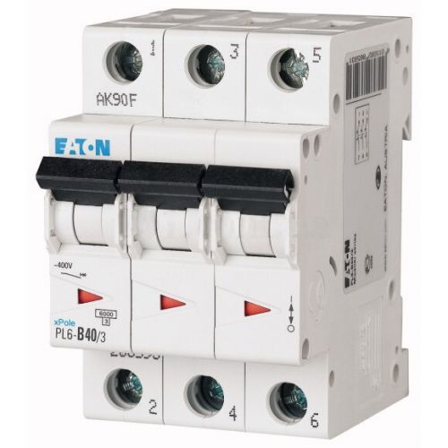 Автоматический выключатель Eaton (Moeller) PL6-C40/3 (286605) - фото 1