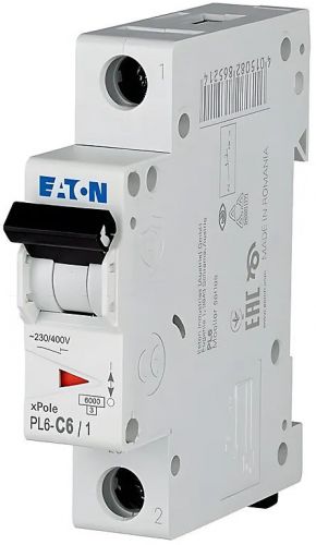 Автоматический выключатель Eaton (Moeller) PL6-C6/1 (286530) - фото 1