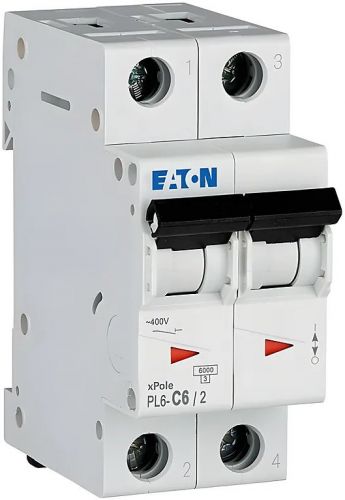 Автоматический выключатель Eaton (Moeller) PL6-C6/2 (286564) - фото 2