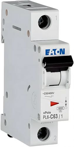 Автоматический выключатель Eaton (Moeller) PL6-C63/1 (286539) - фото 2