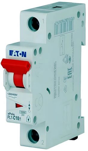 Автоматический выключатель Eaton (Moeller) PL7-C10/1 (262702) - фото 1