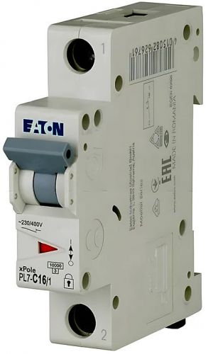 Автоматический выключатель Eaton (Moeller) PL7-C16/1 (262704) - фото 1
