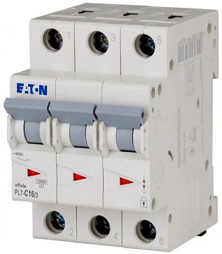 Автоматический выключатель Eaton (Moeller) PL7-C16/3 (263409) - фото 1