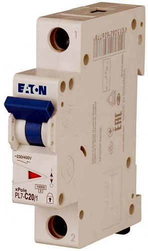 Автоматический выключатель Eaton (Moeller) PL7-C20/1 (262705) - фото 1
