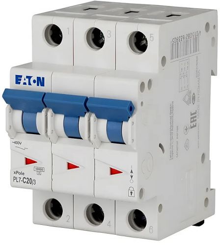 Автоматический выключатель Eaton (Moeller) PL7-C20/3 (263410) - фото 5