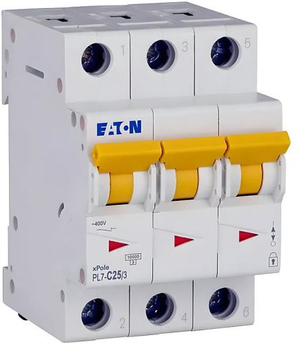Автоматический выключатель Eaton (Moeller) PL7-C25/3 (263411) - фото 6