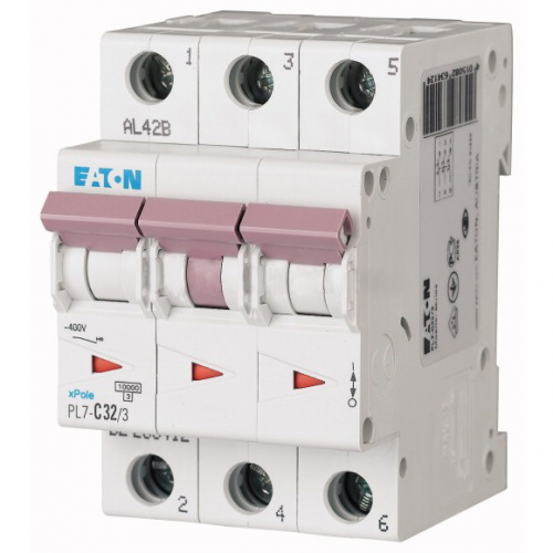 Автоматический выключатель Eaton (Moeller) PL7-C32/3 (263412) - фото 1