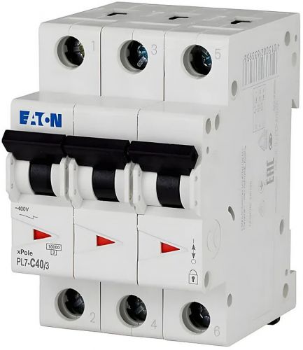 Автоматический выключатель Eaton (Moeller) PL7-C40/3 (263413) - фото 1