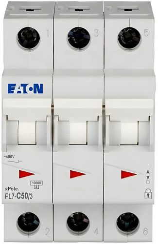 Автоматический выключатель Eaton (Moeller) PL7-C50/3 (263414) - фото 2