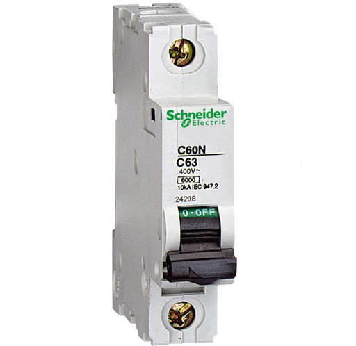 Автоматичний вимикач Schneider Electric iC60N 1P 6A хар-ка C 6кА - фото 1