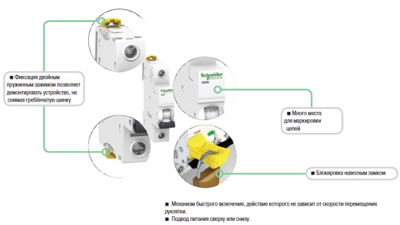 Автоматический выключатель Schneider Electric iK60 1P 40A хар-ка C 6кА - фото 2