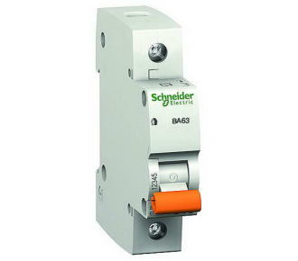 Автоматичний вимикач Schneider Electric ВА63 1P 25A хар-ка C 4,5кА 11205