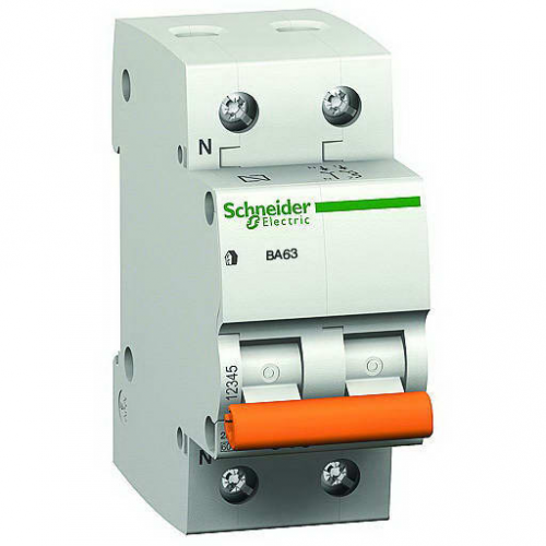 Автоматический выключатель Schneider Electric ВА63 1P+N 16A хар-ка C 4,5кА 11213 - фото 1