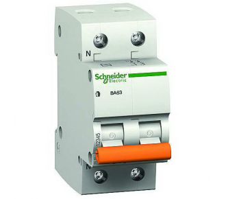 Автоматический выключатель Schneider Electric ВА63 1P+N 25A хар-ка C 4,5кА 11215
