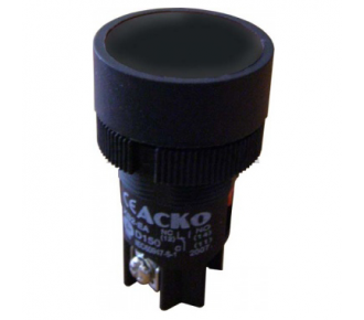 Кнопка "Старт" АсКо XB2-EA121 потайная без фиксации 1р черная (A0140010032)