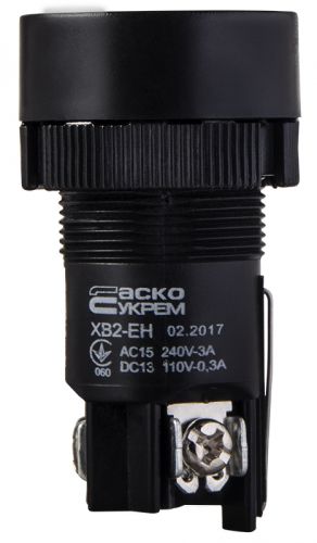 Кнопка &quot;Старт&quot; АсКо XB2-EA125 потайна без фіксації 1р+1з чорна (A0140010035) - фото 6