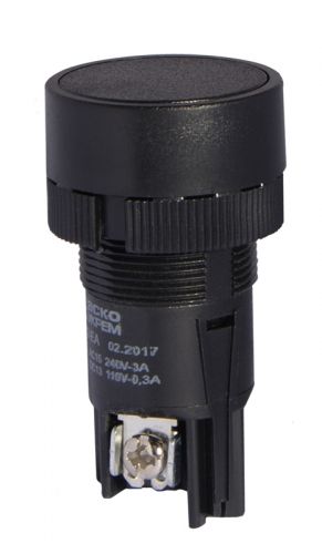 Кнопка &quot;Старт&quot; АсКо XB2-EA125 потайна без фіксації 1р+1з чорна (A0140010035) - фото 1
