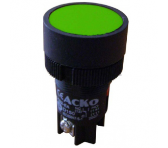 Кнопка "Старт" АсКо XB2-EA135 потайна без фіксації 1р+1з зелена (A0140010036)