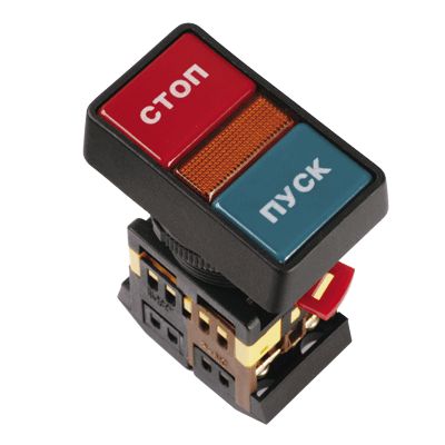 Кнопка ИЭК РPВВ-30 N D30мм неон 240В 1з+1р (BBD21-PPBB-K51) - фото 1