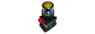 Кнопка ИЭК ABLF-22 желтый D22мм неон 240В 1з+1р (BBT10-ABLF-K05) - фото 1