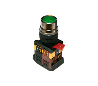 Кнопка ИЭК ABLF-22 зеленый D22мм неон 240В 1з+1р (BBT10-ABLF-K06)