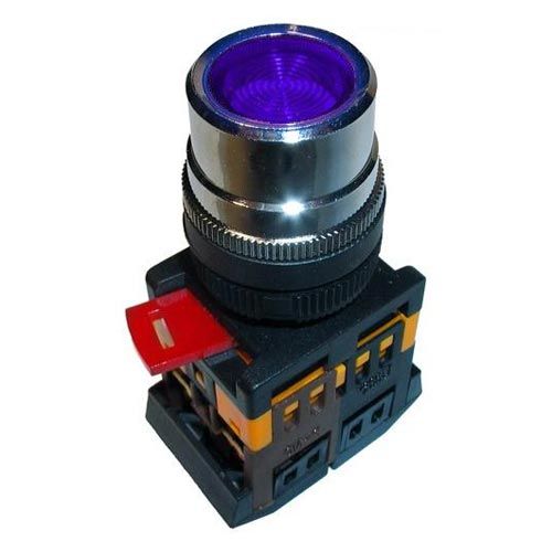 Кнопка ИЭК ABLF-22 синий D22мм неон 240В 1з+1р (BBT10-ABLF-K07) - фото 1