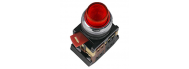 Кнопка ИЭК ABLFP-22 красный D22мм неон 240В 1з+1р (BBT20-ABLFP-K04) - фото 1