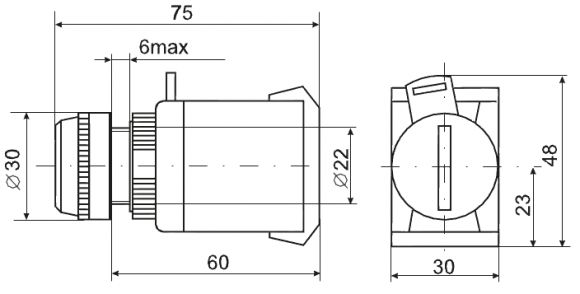 Кнопка ИЭК ABLFS-22 белый D22мм неон 240В 1з+1р (BBT20-ABLFP-K01) - фото 2