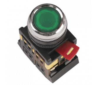 Кнопка ИЭК ABLFS-22 зеленый D22мм неон 240В 1з+1р (BBT30-ABLFS-K06)
