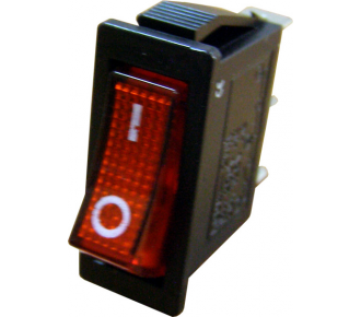 Переключатель АсКо YL202-01 красный с подсветкой