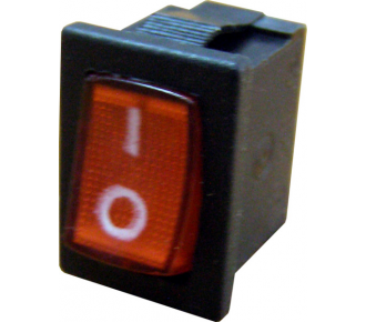 Переключатель АсКо YL211-02 красный с подсветкой