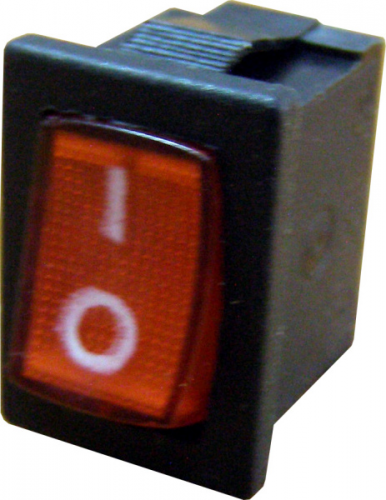 Переключатель АсКо YL211-02 красный с подсветкой - фото 1