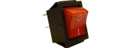 Переключатель АсКо КСD7 красный с подсветкой - фото 1