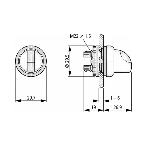 Головка переключателя Eaton (Moeller) M22-WRK3 (216872) - фото 4