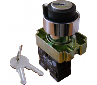 Кнопка поворотная с ключом АсКо XB2-BG03 1р+1з (A0140010008)