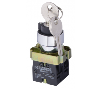 Кнопка поворотна з ключем АсКо XB2-BG33 1р +1