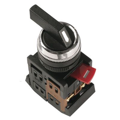 Переключатель ИЭК АLСLR-22 черный 1з+1р (BSW10-ALCLR-3-K02) - фото 1