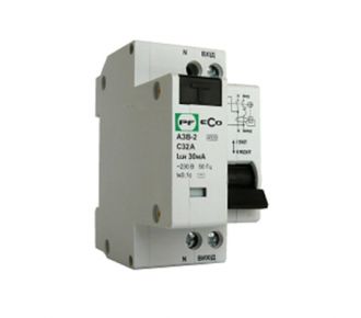 Автоматичний вимикач захисного відключення ПРОМФАКТОР АЗВ-2 1P N C10A / 0,03 ECO