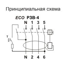 Реле захисного вимкнення ПРОМФАКТОР РЗВ-4 4P 40 / 0,03 ECO - фото 3