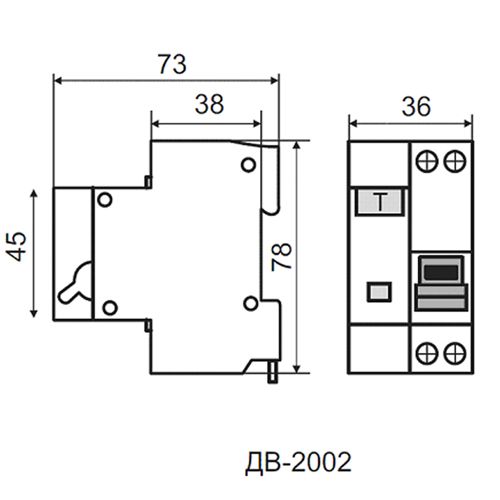 Дифференциальный выключатель Аско ДВ-2002 10А 30мА (A0030010004) - фото 2