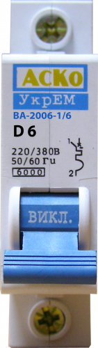 Автоматичний вимикач Аско УкрЕМ ВА-2006 1p 6А - фото 3