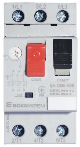 Автоматический выключатель Аско УкрЕМ ВА-2005 М20 (A0010050008) - фото 1