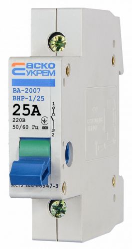 Выключатель-разъединитель Аско УкрЕМ ВА-2007 ВРН 1p 25А (A0010070007) - фото 3