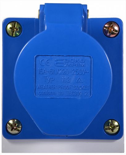 Гнездо стационарное Аско ГC 16А/3 2Р+РЕ (113) (A0080040001) - фото 4
