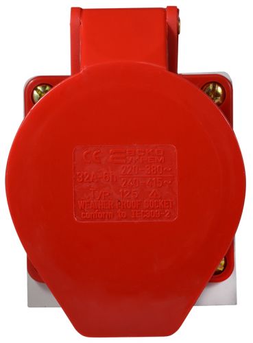 Гнездо стационарное Аско ГC 32А/5 3Р+N+РЕ (125) (A0080040006) - фото 4