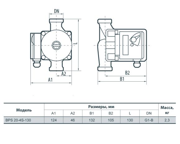 Насос циркуляционный NPO BPS 20-4S-130 - фото 2