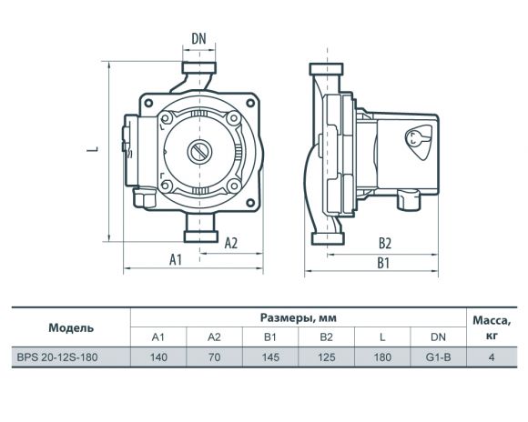 Насос циркуляційний NPO BPS 20-12S-180 - фото 2